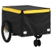vidaXL velosipēda piekabe, 45 kg, melna un dzeltena, dzelzs