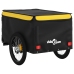 vidaXL velosipēda piekabe, 45 kg, melna un dzeltena, dzelzs