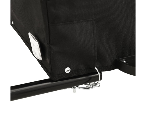 vidaXL velosipēda piekabe, 45 kg, melna un dzeltena, dzelzs