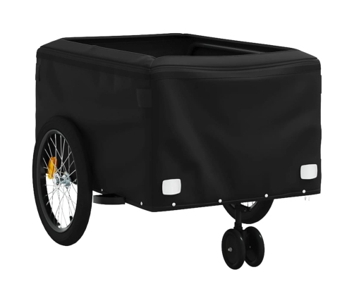 vidaXL velosipēda piekabe, 45 kg, melna, dzelzs