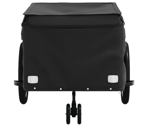 vidaXL velosipēda piekabe, 45 kg, melna, dzelzs