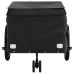 vidaXL velosipēda piekabe, 45 kg, melna, dzelzs