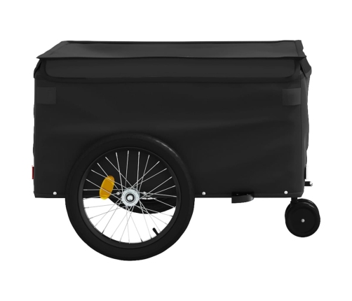 vidaXL velosipēda piekabe, 45 kg, melna, dzelzs