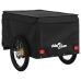 vidaXL velosipēda piekabe, 45 kg, melna, dzelzs