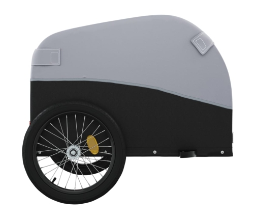vidaXL velosipēda piekabe, 30 kg, melna un pelēka , dzelzs