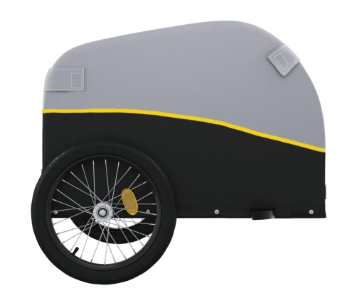 vidaXL velosipēda piekabe, 30 kg, melna un dzeltena, dzelzs