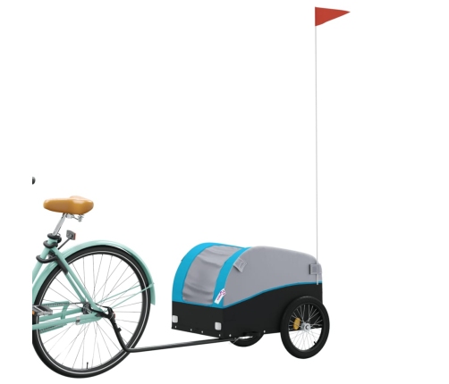 Velosipēda Piekabe, 30 Kg, Melna Un Zila, Dzelzs Vidaxl