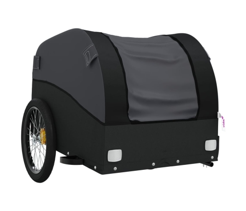 vidaXL velosipēda piekabe, 30 kg, melna, dzelzs
