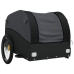 vidaXL velosipēda piekabe, 30 kg, melna, dzelzs