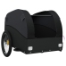 vidaXL velosipēda piekabe, 30 kg, melna, dzelzs