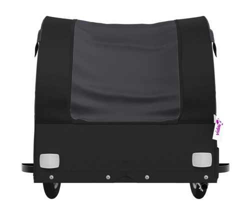 vidaXL velosipēda piekabe, 30 kg, melna, dzelzs
