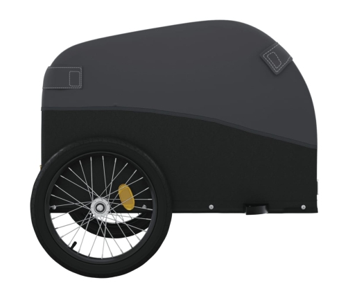 vidaXL velosipēda piekabe, 30 kg, melna, dzelzs
