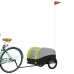 vidaXL velosipēda piekabe, 30 kg, melna un zaļa, dzelzs