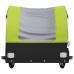 vidaXL velosipēda piekabe, 30 kg, melna un zaļa, dzelzs