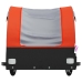 vidaXL velosipēda piekabe, 45 kg, melna un oranža, dzelzs