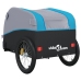 vidaXL velosipēda piekabe, 45 kg, melna un zila, dzelzs