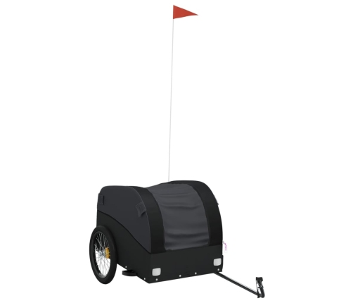 vidaXL velosipēda piekabe, 45 kg, melna, dzelzs
