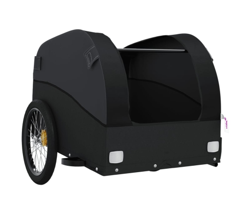 vidaXL velosipēda piekabe, 45 kg, melna, dzelzs