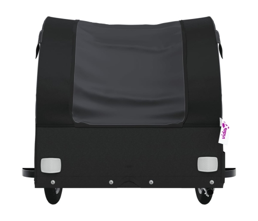 vidaXL velosipēda piekabe, 45 kg, melna, dzelzs