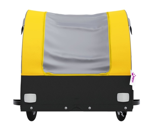 vidaXL velosipēda piekabe, 45 kg, melna un dzeltena, dzelzs