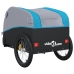 vidaXL velosipēda piekabe, 45 kg, melna un zila, dzelzs