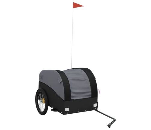 vidaXL velosipēda piekabe, 45 kg, melna, dzelzs