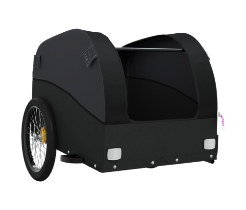 vidaXL velosipēda piekabe, 45 kg, melna, dzelzs