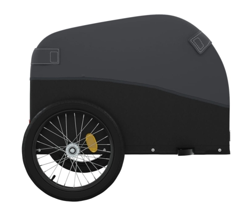 vidaXL velosipēda piekabe, 45 kg, melna, dzelzs