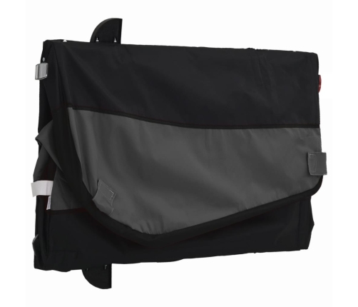 vidaXL velosipēda piekabe, 45 kg, melna, dzelzs