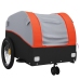 vidaXL velosipēda piekabe, 30 kg, melna un oranža, dzelzs