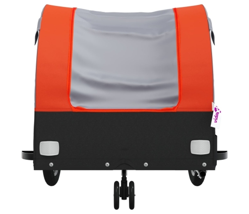 vidaXL velosipēda piekabe, 30 kg, melna un oranža, dzelzs