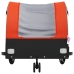 vidaXL velosipēda piekabe, 30 kg, melna un oranža, dzelzs