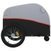 vidaXL velosipēda piekabe, 30 kg, melna un oranža, dzelzs