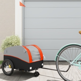 Velosipēda Piekabe, 30 Kg, Melna Un Oranža, Dzelzs Vidaxl