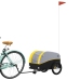 vidaXL velosipēda piekabe, 30 kg, melna un dzeltena, dzelzs