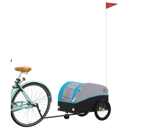 Velosipēda Piekabe, 30 Kg, Melna Un Zila, Dzelzs Vidaxl