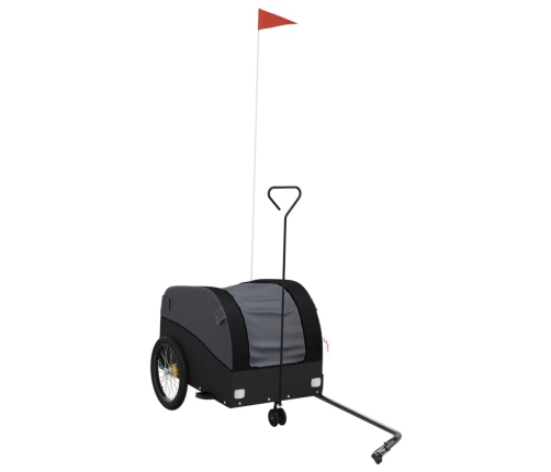vidaXL velosipēda piekabe, 30 kg, melna, dzelzs