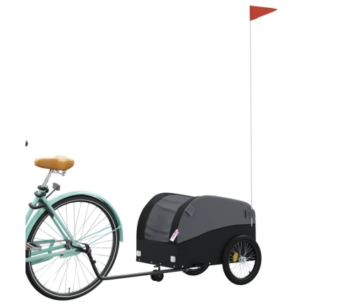 vidaXL velosipēda piekabe, 30 kg, melna, dzelzs