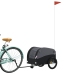 vidaXL velosipēda piekabe, 30 kg, melna, dzelzs
