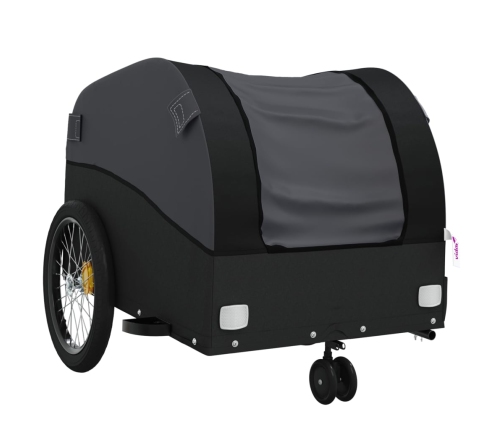 vidaXL velosipēda piekabe, 30 kg, melna, dzelzs