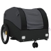 vidaXL velosipēda piekabe, 30 kg, melna, dzelzs