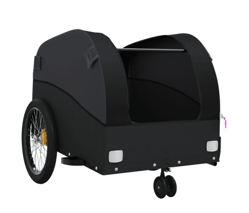 vidaXL velosipēda piekabe, 30 kg, melna, dzelzs