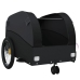 vidaXL velosipēda piekabe, 30 kg, melna, dzelzs