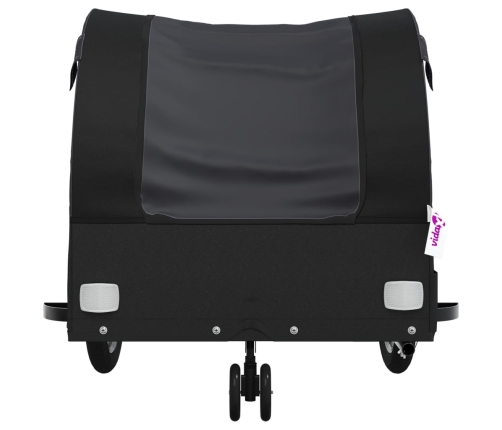 vidaXL velosipēda piekabe, 30 kg, melna, dzelzs