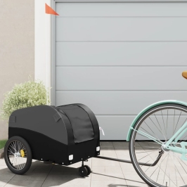 Velosipēda Piekabe, 30 Kg, Melna, Dzelzs Vidaxl