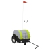 vidaXL velosipēda piekabe, 30 kg, melna un zaļa, dzelzs