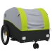 vidaXL velosipēda piekabe, 30 kg, melna un zaļa, dzelzs