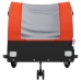 vidaXL velosipēda piekabe, 45 kg, melna un oranža, dzelzs