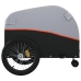 vidaXL velosipēda piekabe, 45 kg, melna un oranža, dzelzs