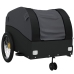 vidaXL velosipēda piekabe, 45 kg, melna, dzelzs
